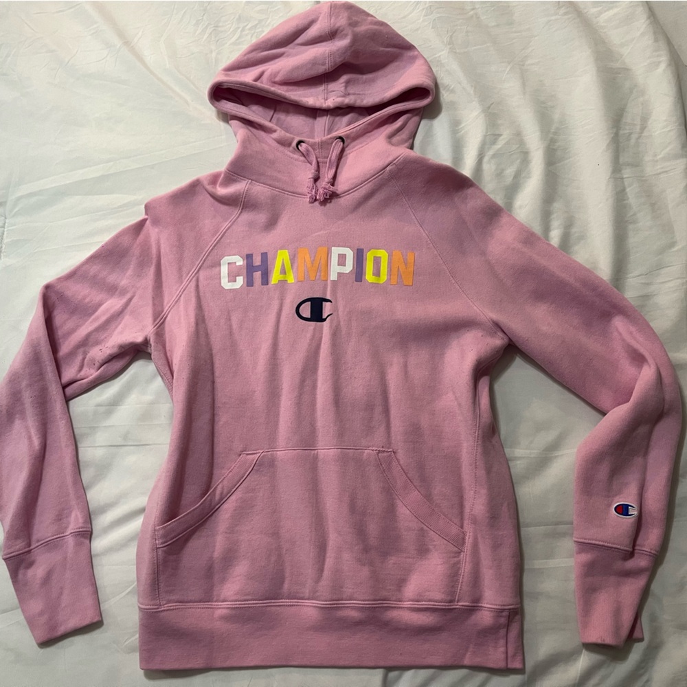 Champion Women's Pink Pullover Hoodie